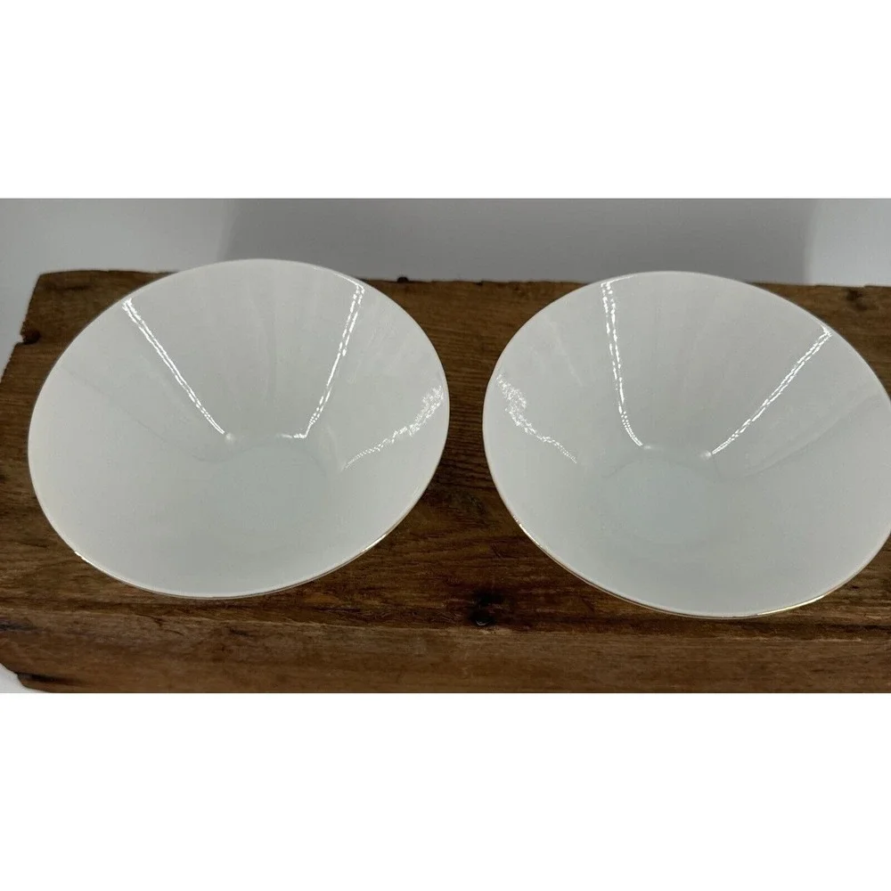 Rice Bowls Set of 4 Japanese Porcelain Vintage Red Poppy Floral Gold‎ Trim